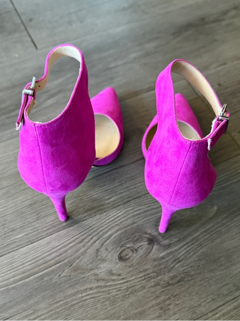 NWOT Jessica Simpson Magenta/Pink strap heels - Picture 3 of 3